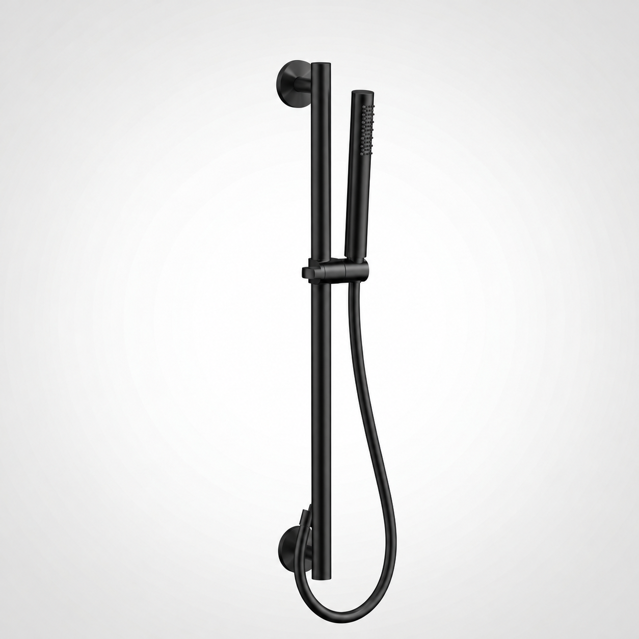 Aquanello Eterna Conjunto de duche em preto mate com barra deslizante de 60 cm e chuveiro de mão com haste ET-S-SET14-1-10