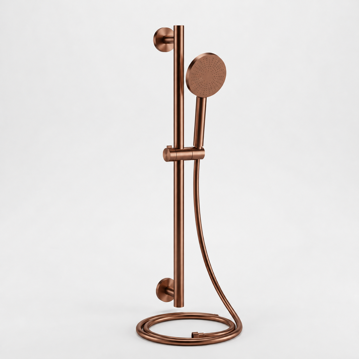 Aquanello Eterna Conjunto de duche em PVD dourado com barra deslizante de 60 cm e chuveiro de mão redondo ET-S-SET14-2-62
