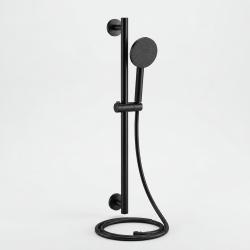 Aquanello Eterna Matte Black Shower Set with 60 cm Shower Rod and Round Hand Shower ET-S-SET14-2-10