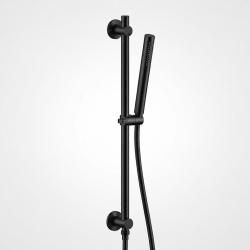 Aquanello Eterna Matte Black Shower Rod Set with Water Supply and Handheld Showerhead ET-S-SET15-1-10