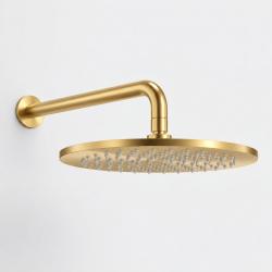 Aquanello Eterna Gold PVD Rain Showerhead 30 cm with Wall-Mounted Shower Arm 39 cm ET-S-SET16-3-60