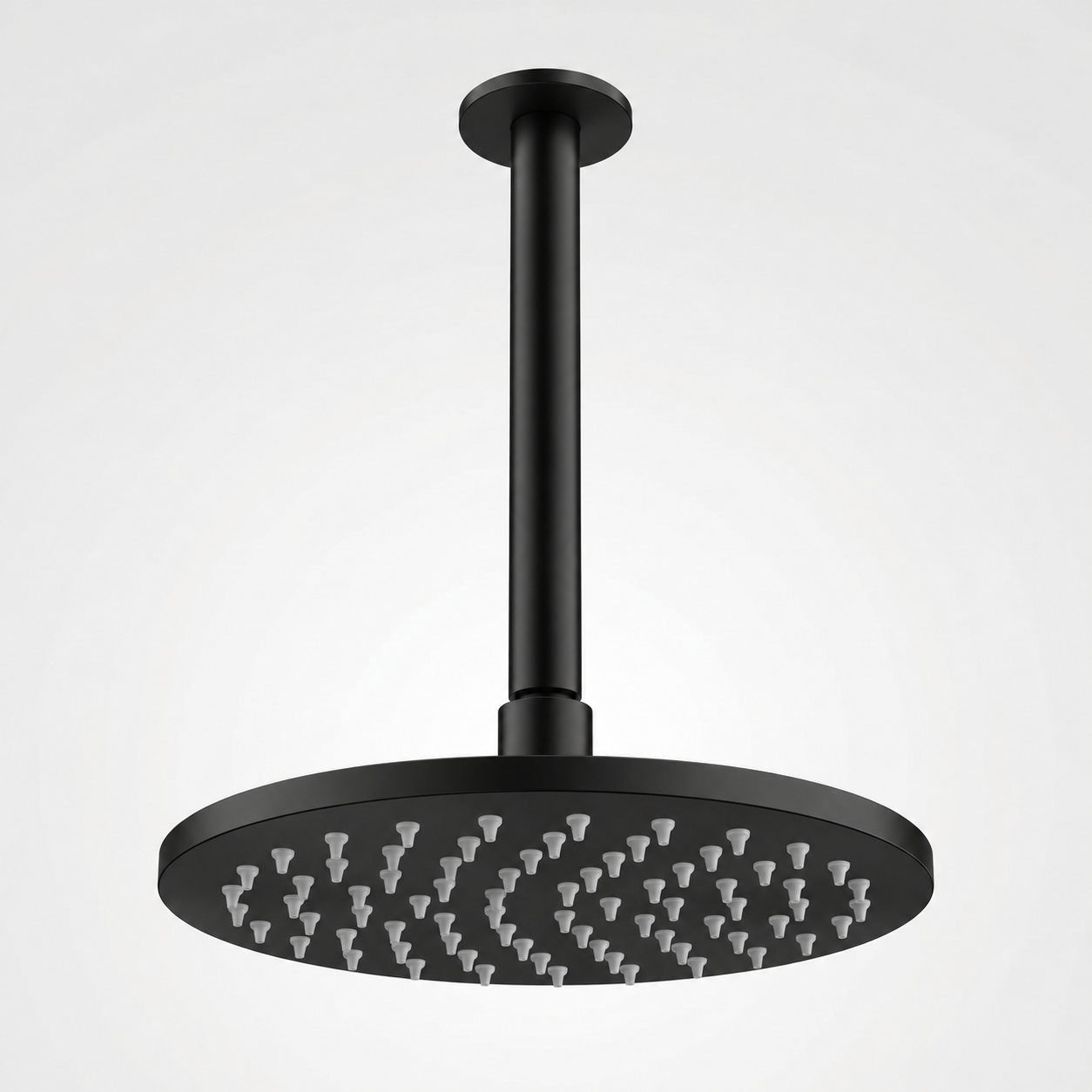 Aquanello Eterna Chuveiro de chuva preto mate de 20 cm com braço de teto de 25 cm ET-S-SET16-4-10