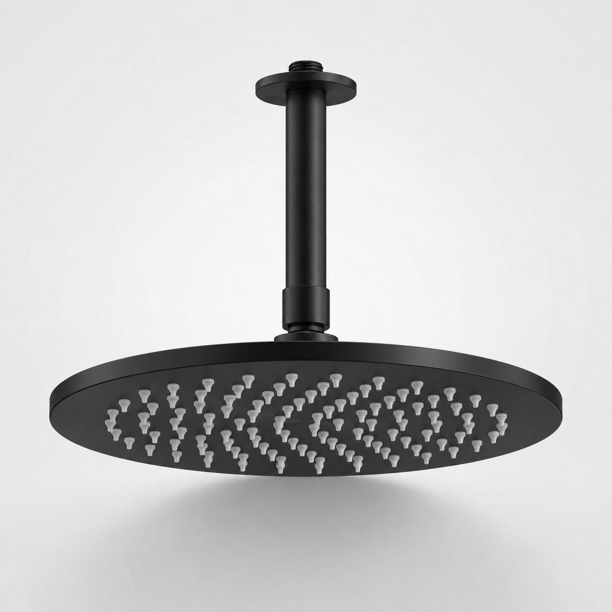 Aquanello Eterna Chuveiro de efeito chuva preto mate de 30 cm com braço de teto de 25 cm ET-S-SET16-6-10