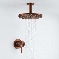 Aquanello Eterna Měděná PVD vestavná sprchová souprava se směšovačem dešťovou sprchou 20 cm a stropním ramenem 25 cm ET-S-SET7-4-62