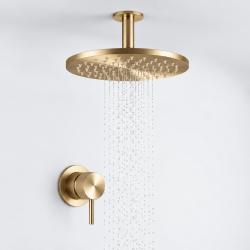 Aquanello Eterna Zlatá PVD vestavná sprchová souprava se směšovačem dešťovou sprchou 25 cm a stropním ramenem 25 cm ET-S-SET7-5-60