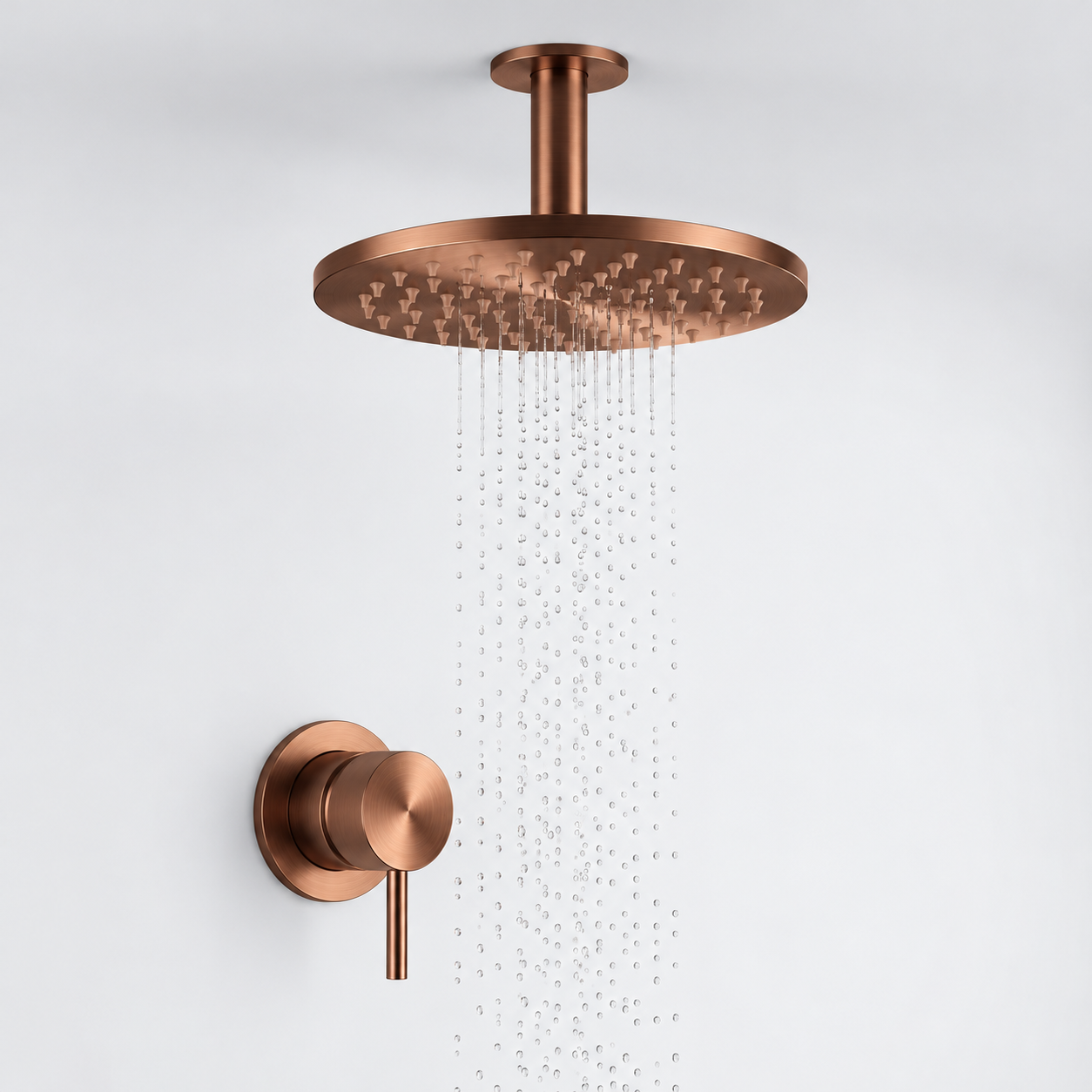 Aquanello Eterna Měděná PVD vestavná sprchová souprava s směšovací baterií dešťovou sprchou 25 cm a stropním ramenem 25 cm ET-S-SET7-5-62