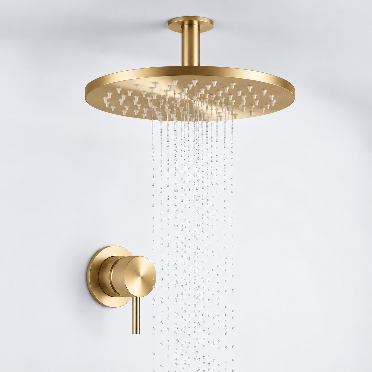 Aquanello Eterna Zlatá PVD vestavná sprchová souprava s směšovačem dešťovou sprchou 30 cm a stropním ramenem 25 cm ET-S-SET7-6-60