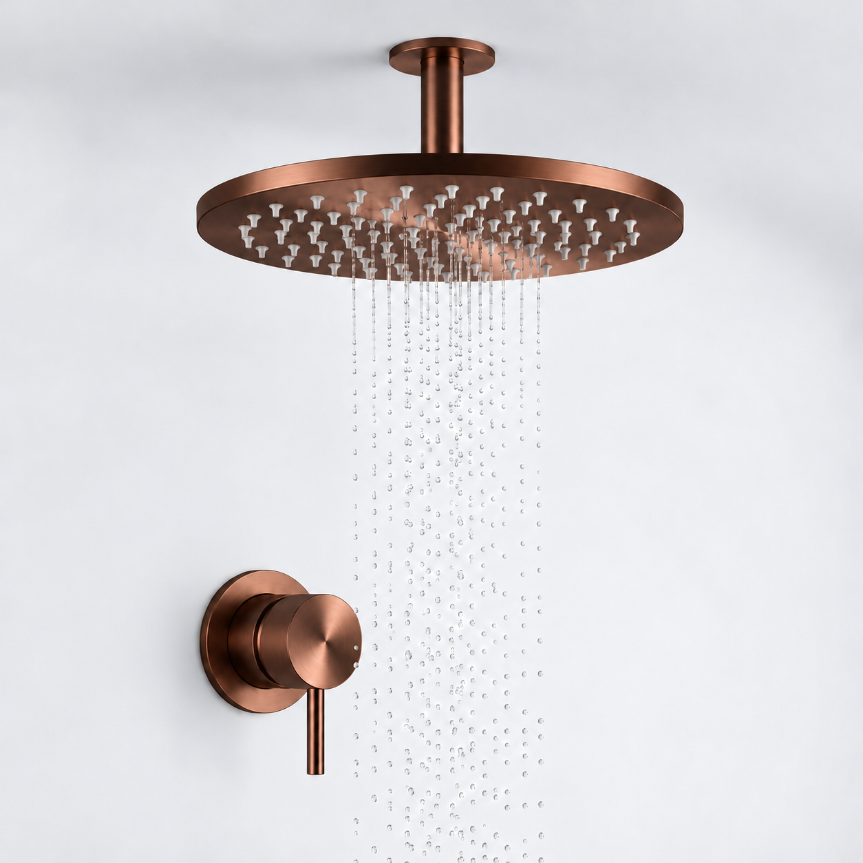 Aquanello Eterna Měděná PVD vestavná sprchová souprava s směšovací baterií dešťovou sprchou 30 cm a stropním ramenem 25 cm ET-S-SET7-6-62