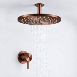 Aquanello Eterna Měděná PVD vestavná sprchová souprava s směšovací baterií dešťovou sprchou 30 cm a stropním ramenem 25 cm ET-S-SET7-6-62
