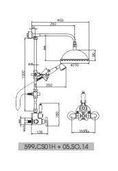 Huber Croisette Douchecombinatie Chroom 599CS01HCR