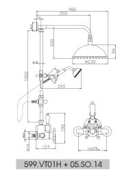 Huber Victorian Thermostatische Doucheset Chroom 599VT01HCR