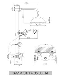 Huber Victorian Thermostatische Doucheset Chroom 399VT01HCR